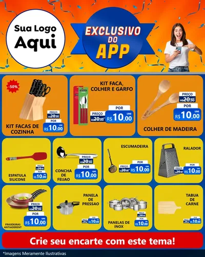 Modelo de Rede Social para Feed Instagram com o tema Exclusivo do Aplicativo para Utilidades Domésticas
