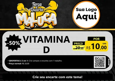 Modelo de Cartaz para Cartaz A4 Horizontal com o tema Terça e Quarta Maluca para Farmácia