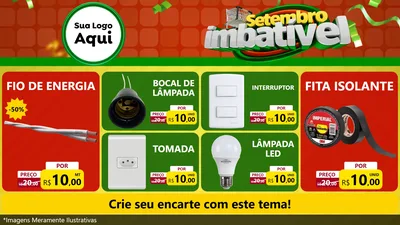 Modelo de TV para TV Horizontal com o tema Setembro Imbatível para Materiais Elétricos