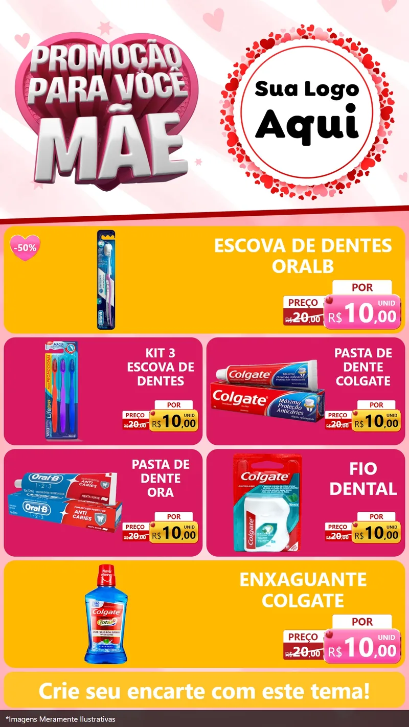 Modelo de TV para TV Vertical com o tema Promoção Para Você Mãe para Higiene Pessoal