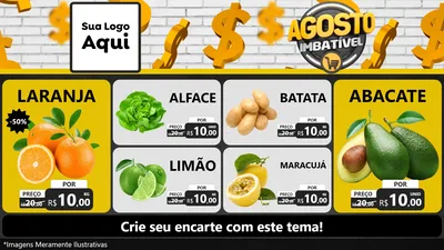 Modelo de TV para TV Horizontal com o tema Agosto imbatível para Hortifrúti