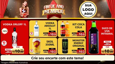 Modelo de TV para TV Horizontal com o tema Fim de Ano Premiado para Distribuidora de bebidas