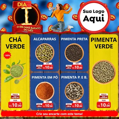 Modelo de Rede Social para Feed Facebook com o tema Dia I - O Dia Mais Barato Do Mês para Produtos Naturais