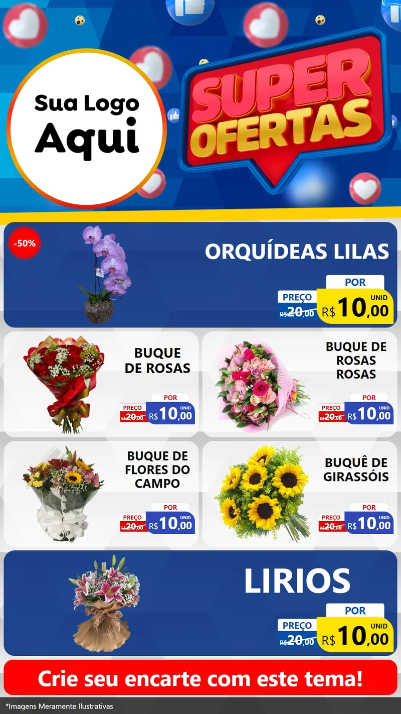 Modelo de TV para TV Vertical com o tema Super Ofertas para Floricultura e jardim