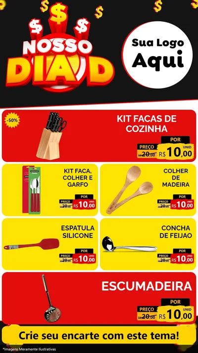 Modelo de TV para TV Vertical com o tema Nosso Dia D para Utilidades Domésticas
