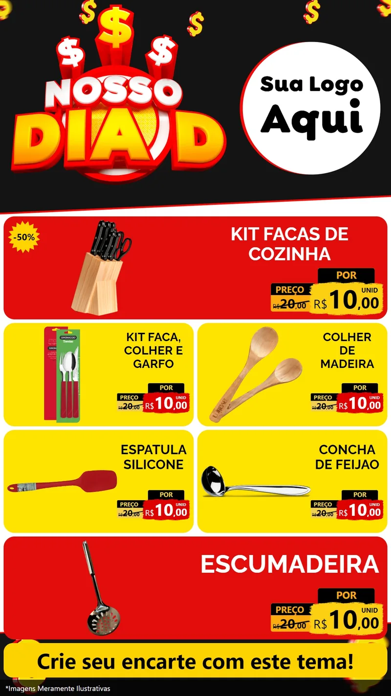 Modelo de TV para TV Vertical com o tema Nosso Dia D para Utilidades Domésticas