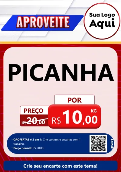 Modelo de Cartaz para Cartaz A4 Vertical com o tema Aproveite para Açougue