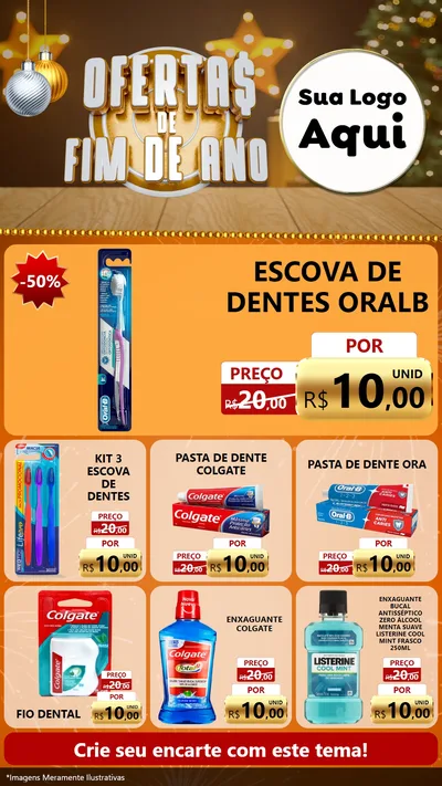 Modelo de Rede Social para Stories com o tema Ofertas de Fim de Ano para Higiene Pessoal