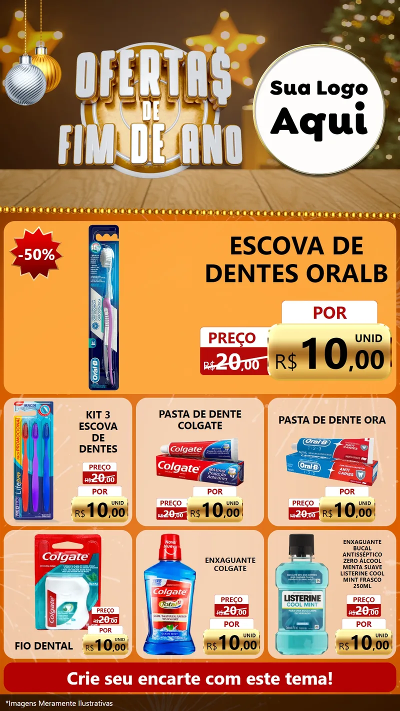 Modelo de Rede Social para Stories com o tema Ofertas de Fim de Ano para Higiene Pessoal