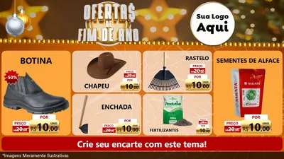 Modelo de TV para TV Horizontal com o tema Ofertas de Fim de Ano para Agropecuária