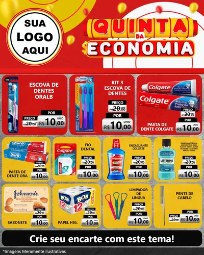 Modelo de Rede Social para Feed Instagram com o tema Quinta da Economia para Higiene Pessoal