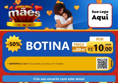 Modelo de Cartaz para Cartaz A4 Horizontal com o tema Mês das Mães para Agropecuária