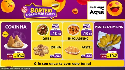 Modelo de TV para TV Horizontal com o tema Sorteio para Salgadaria