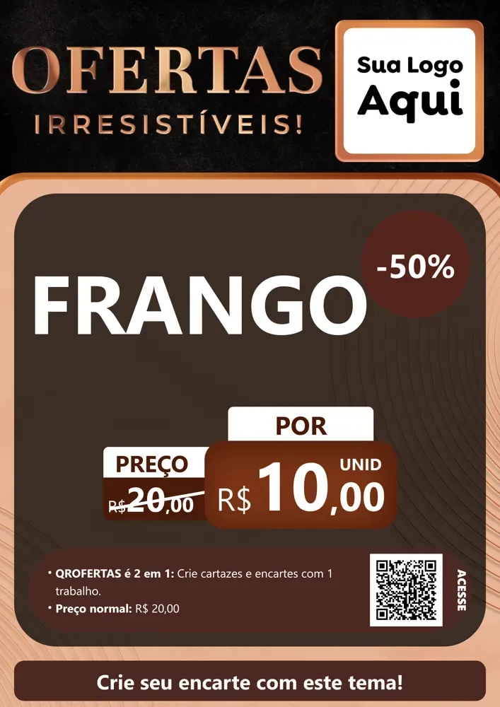 Modelo de Cartaz para Cartaz A4 Vertical com o tema Ofertas Irresistíveis! para Assados