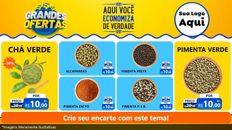 Modelo de TV para TV Horizontal com o tema Grandes Ofertas para Produtos Naturais
