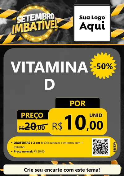 Modelo de Cartaz para Cartaz A4 Vertical com o tema Setembro Imbatível para Farmácia