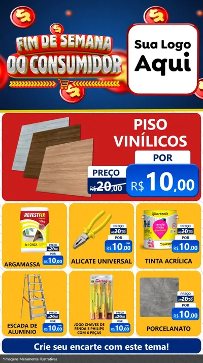 Modelo de Rede Social para Stories com o tema Fim de Semana do Consumidor para Material para Construção