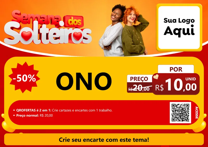 Modelo de Cartaz para Cartaz A4 Horizontal com o tema Semana dos Solteiros para Óticas