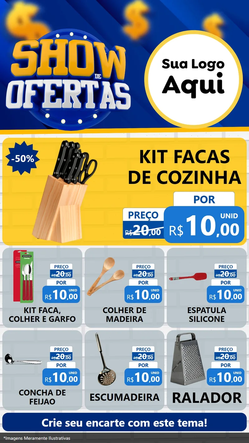 Modelo de Rede Social para Stories com o tema Show de Ofertas para Utilidades Domésticas
