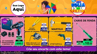 Modelo de TV para TV Horizontal com o tema Folia de Ofertas para Maquinas e Ferramentas