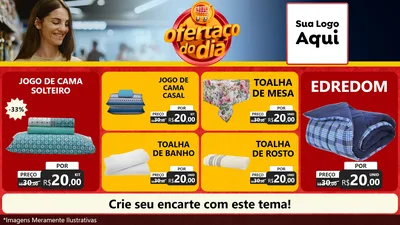 Modelo de TV para TV Horizontal com o tema Ofertaço Do Dia para Cama, Mesa e Banho