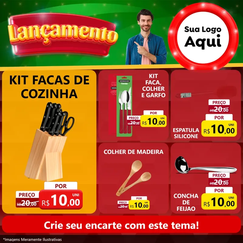 Modelo de Rede Social para Feed Facebook com o tema Lançamento para Utilidades Domésticas