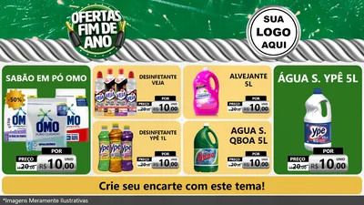 Modelo de TV para TV Horizontal com o tema Ofertas Fim de Ano para Produtos de Limpeza