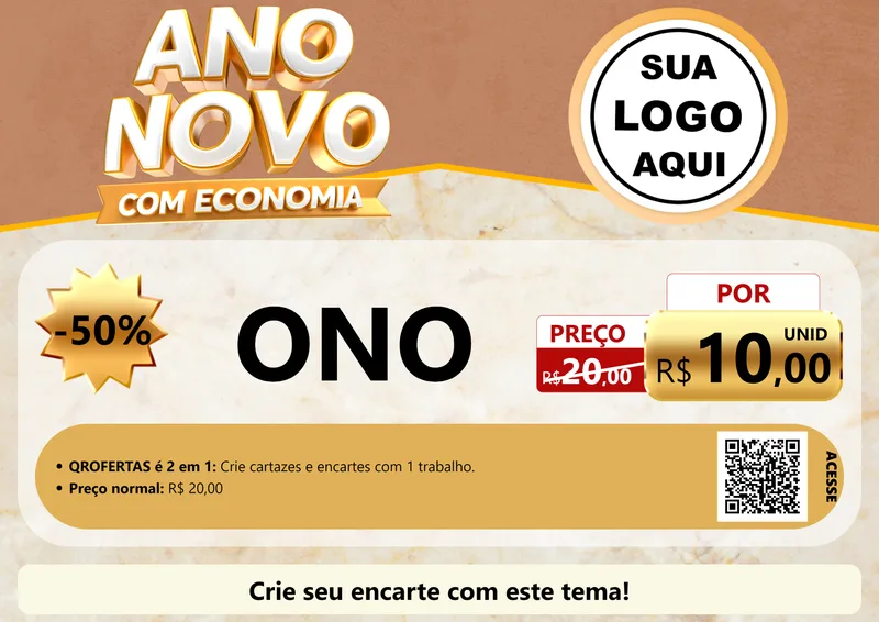 Modelo de Cartaz para Cartaz A4 Horizontal com o tema Ano Novo Com Economia para Óticas