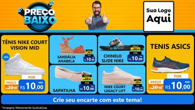 Modelo de TV para TV Horizontal com o tema Preço Baixo para Calçados