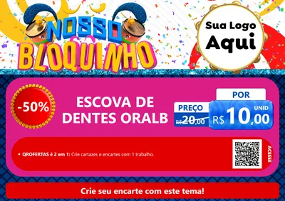 Modelo de Cartaz para Cartaz A4 Horizontal com o tema Nosso Bloquinho para Higiene Pessoal