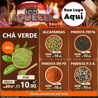 Modelo de Rede Social para Feed Facebook com o tema Ofertas Para Aquecer para Produtos Naturais