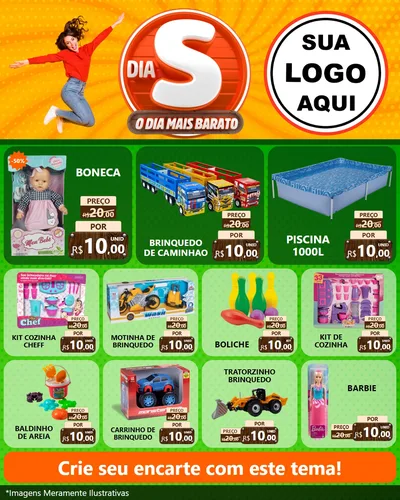Modelo de Rede Social para Feed Instagram com o tema Dia S - O Dia Mais Barato para Brinquedos