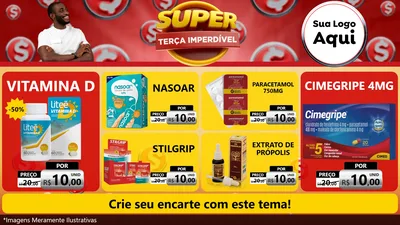 Modelo de TV para TV Horizontal com o tema Super Terça Imperdível para Farmácia