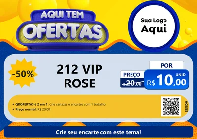 Modelo de Cartaz para Cartaz A4 Horizontal com o tema Aqui Tem Ofertas para Perfumes