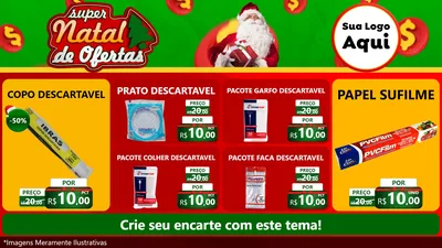 Modelo de TV para TV Horizontal com o tema Super Natal de Ofertas para Embalagens