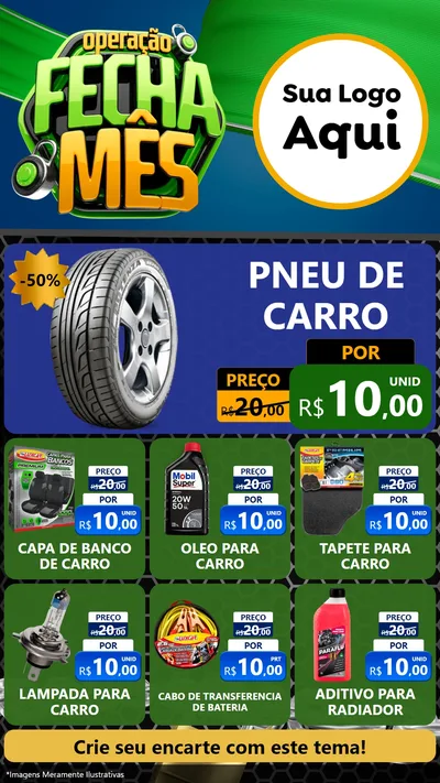 Modelo de Rede Social para Stories com o tema Operação Fecha Mês para Auto peças