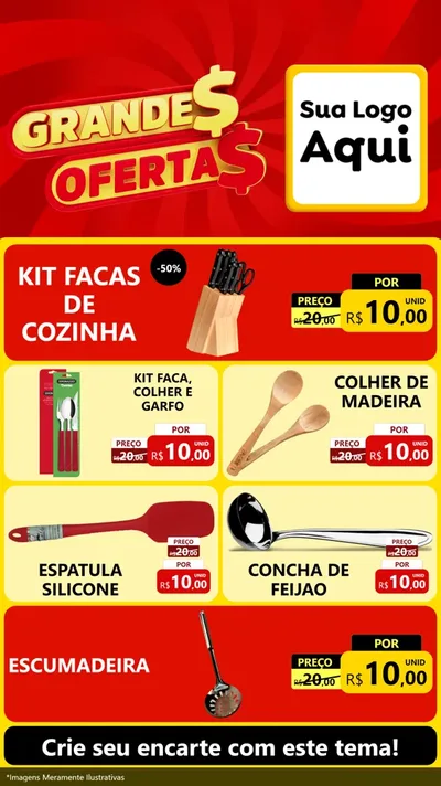 Modelo de TV para TV Vertical com o tema Grandes Ofertas para Utilidades Domésticas