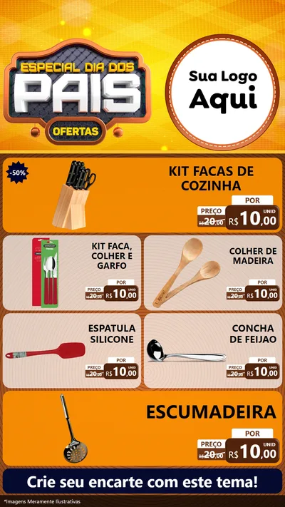 Modelo de TV para TV Vertical com o tema Especial Dia dos Pais para Utilidades Domésticas