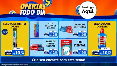 Modelo de TV para TV Horizontal com o tema Ofertas Todo Dia para Higiene Pessoal