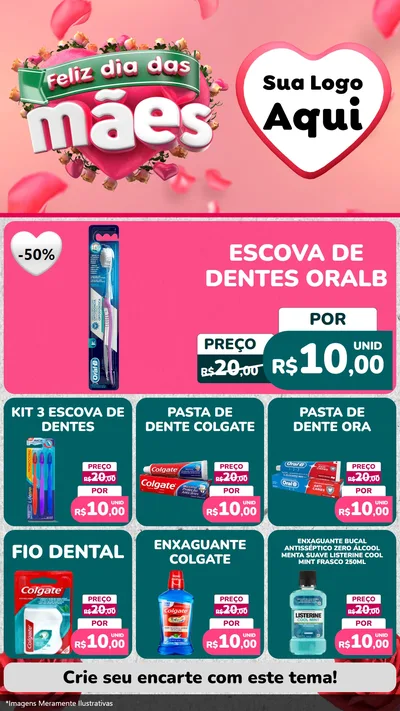 Modelo de Rede Social para Stories com o tema Feliz Dia das Mães para Higiene Pessoal