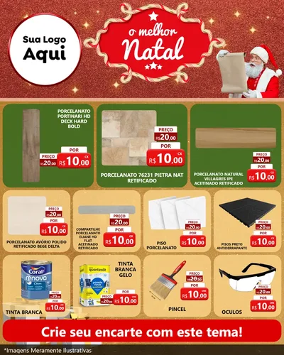 Modelo de Rede Social para Feed Instagram com o tema O Melhor Natal para Pisos e revestimentos