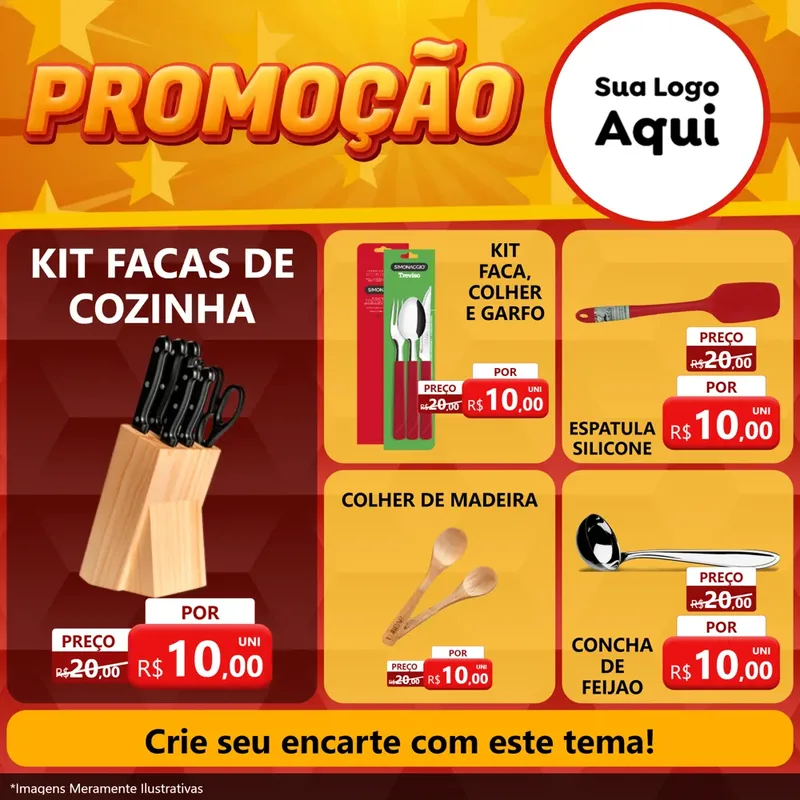 Modelo de Rede Social para Feed Facebook com o tema Promoção para Utilidades Domésticas
