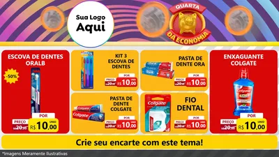 Modelo de TV para TV Horizontal com o tema Quarta da Economia para Higiene Pessoal