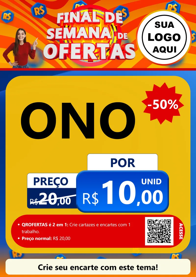 Modelo de Cartaz para Cartaz A4 Vertical com o tema Final de Semana de Ofertas para Óticas