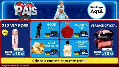Modelo de TV para TV Horizontal com o tema Mês Dos Pais para Perfumes