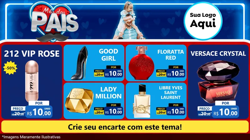 Modelo de TV para TV Horizontal com o tema Mês Dos Pais para Perfumes