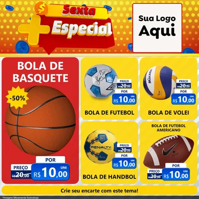 Modelo de Rede Social para Feed Facebook com o tema Sexta Mais Especial para Artigos Esportivos