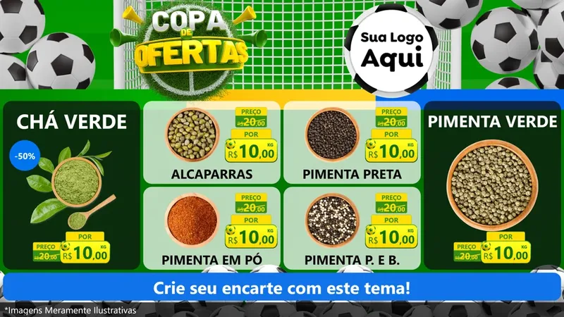 Modelo de TV para TV Horizontal com o tema Copa De Ofertas para Produtos Naturais