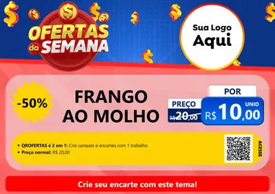 Modelo de Cartaz para Cartaz A4 Horizontal com o tema Ofertas Da Semana para Restaurante