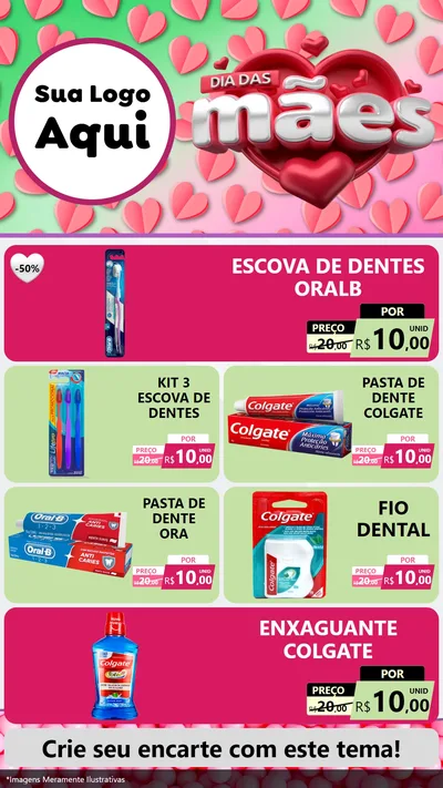 Modelo de TV para TV Vertical com o tema Dia das Mães para Higiene Pessoal